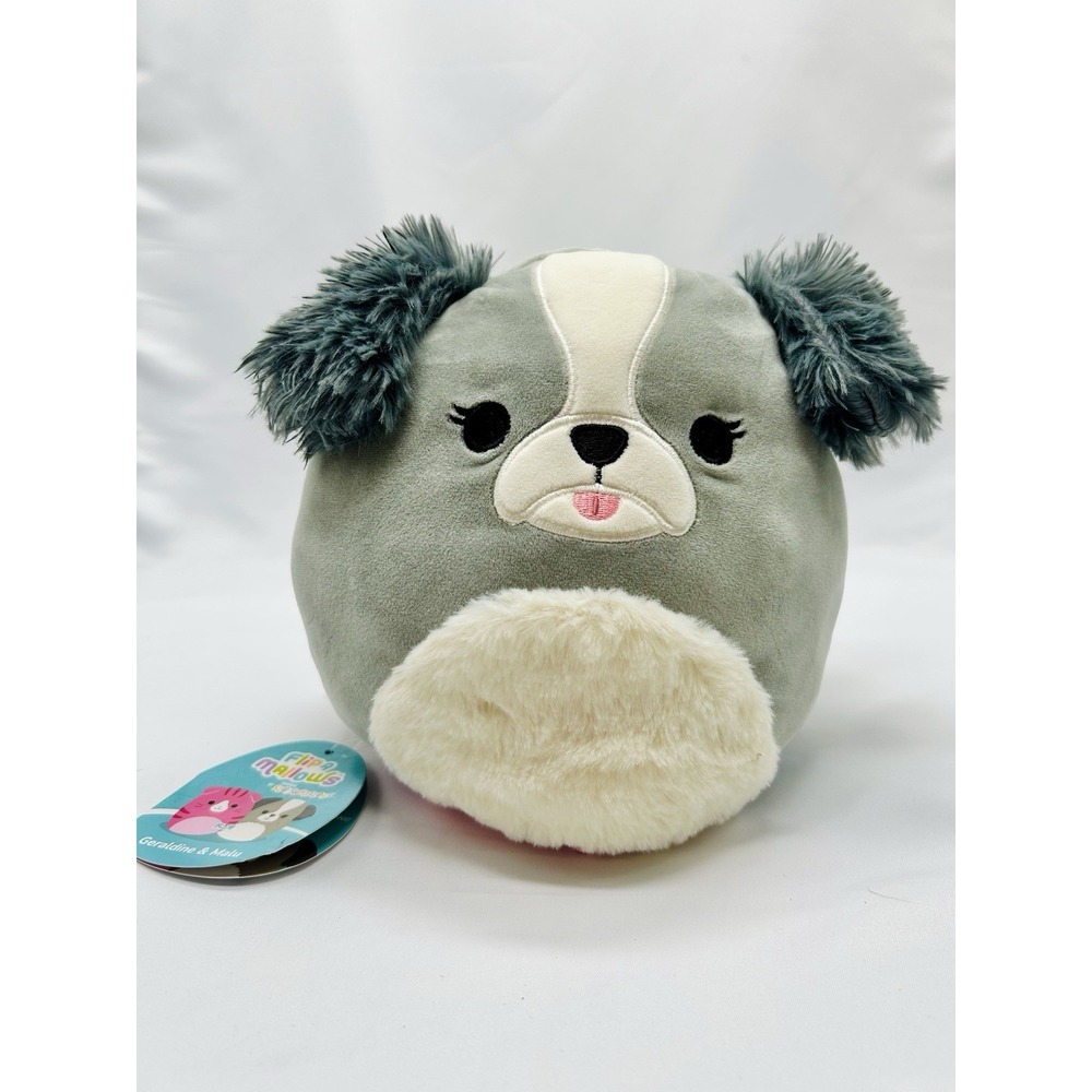 Squishmallows "FlipaMallows" 8" Geraldine Pink Cat & Malu Grey Dog New With Tag